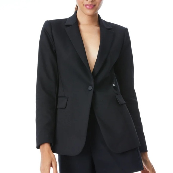 Alice + Olivia Jackets & Blazers - Alice + Olivia Classics Black Single Button Blazer Pockets Lined Size 4 Business
